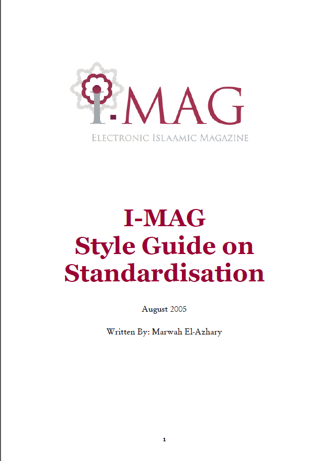 I-MAG Style Guide